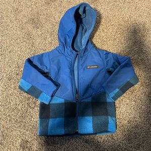 Blue/Plaid Columbia Fleece Jacket